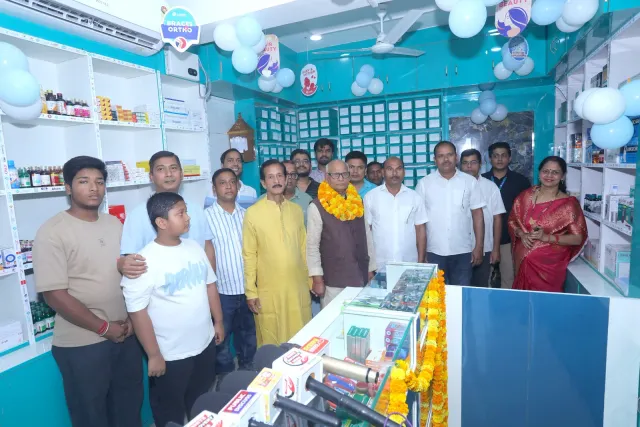 Guests gather inside for an opening-day group photograph. — Mubarakpur, Danapur