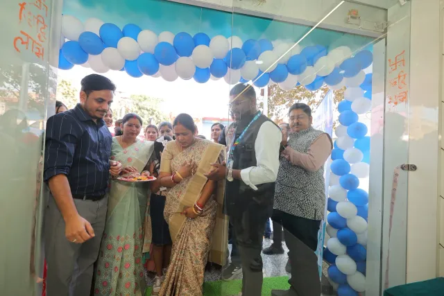 Guests come together at the entrance for the opening ceremony. — Sirsiya, Giridih